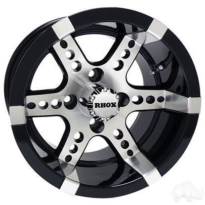 Picture of Wheel, RHOX RX250 Machined with Black 12x7