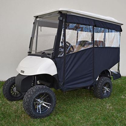 Picture of Black Odyssey 3-Sided Enclosure for E-Z-Go RXV with RHOX 88" Top