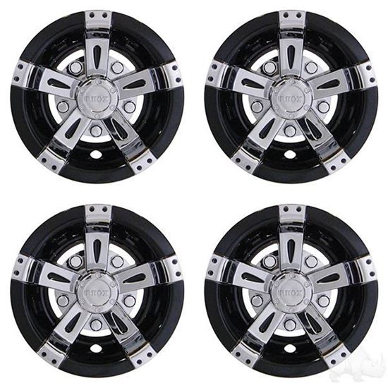 Picture of Wheel Cover, SET OF 4, 8" Vegas, Chrome/Black